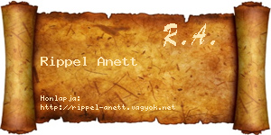 Rippel Anett névjegykártya